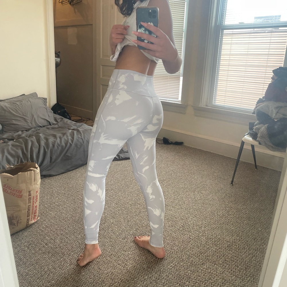 Grey and White Lululemon Leggings